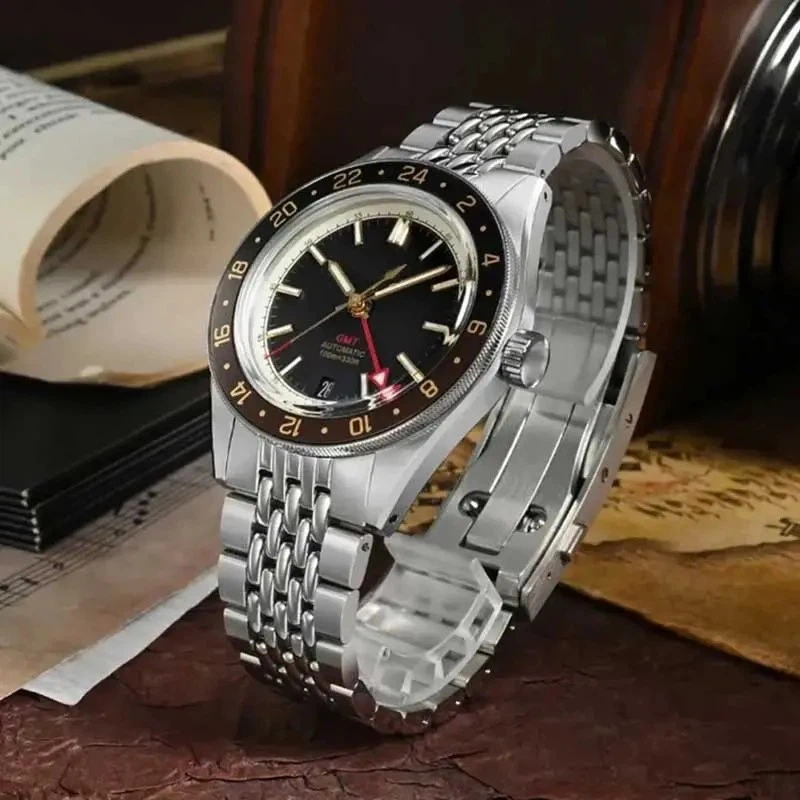 Custom Diver Automatic Mechanical Vintage Watch For Seiko GMT NH34
