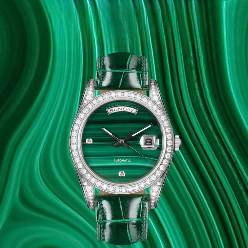 Custom Malachite Automatic Watch