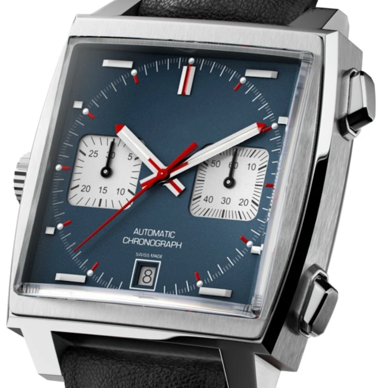 Swiss Automatic Racing Style Watch With Sapphire Crystal Square Case